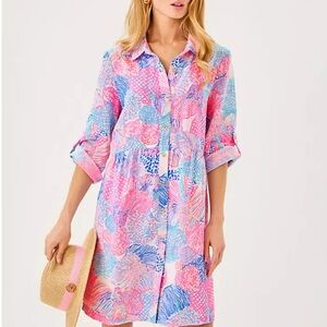 NWT! Lilly Pulitzer Lagoon Lilly Shaela Dress Size Medium